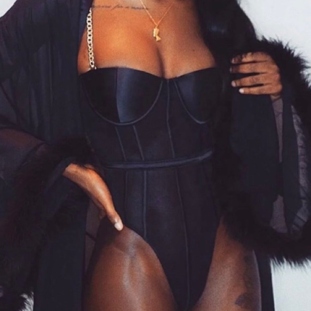 Bad Bitch: Black Sheer Bodysuit - Picture 2 of 7